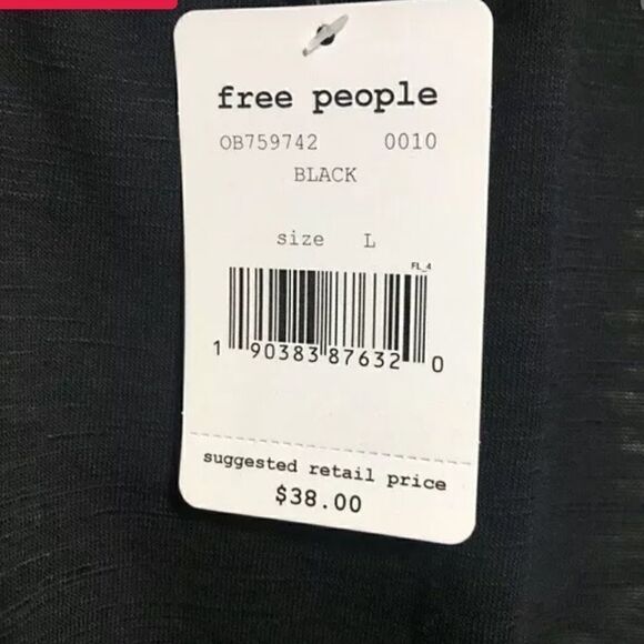 Free People We the Free Brisbane Tank Black NWOT - Picture 8 of 14